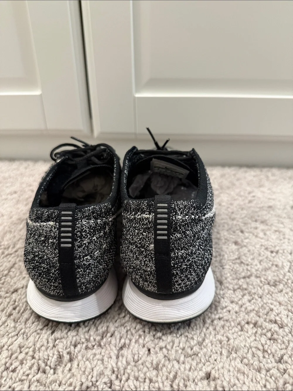Nike Flyknit racer Oreo 2.0 Black and White Flyknit Running Sneakers
